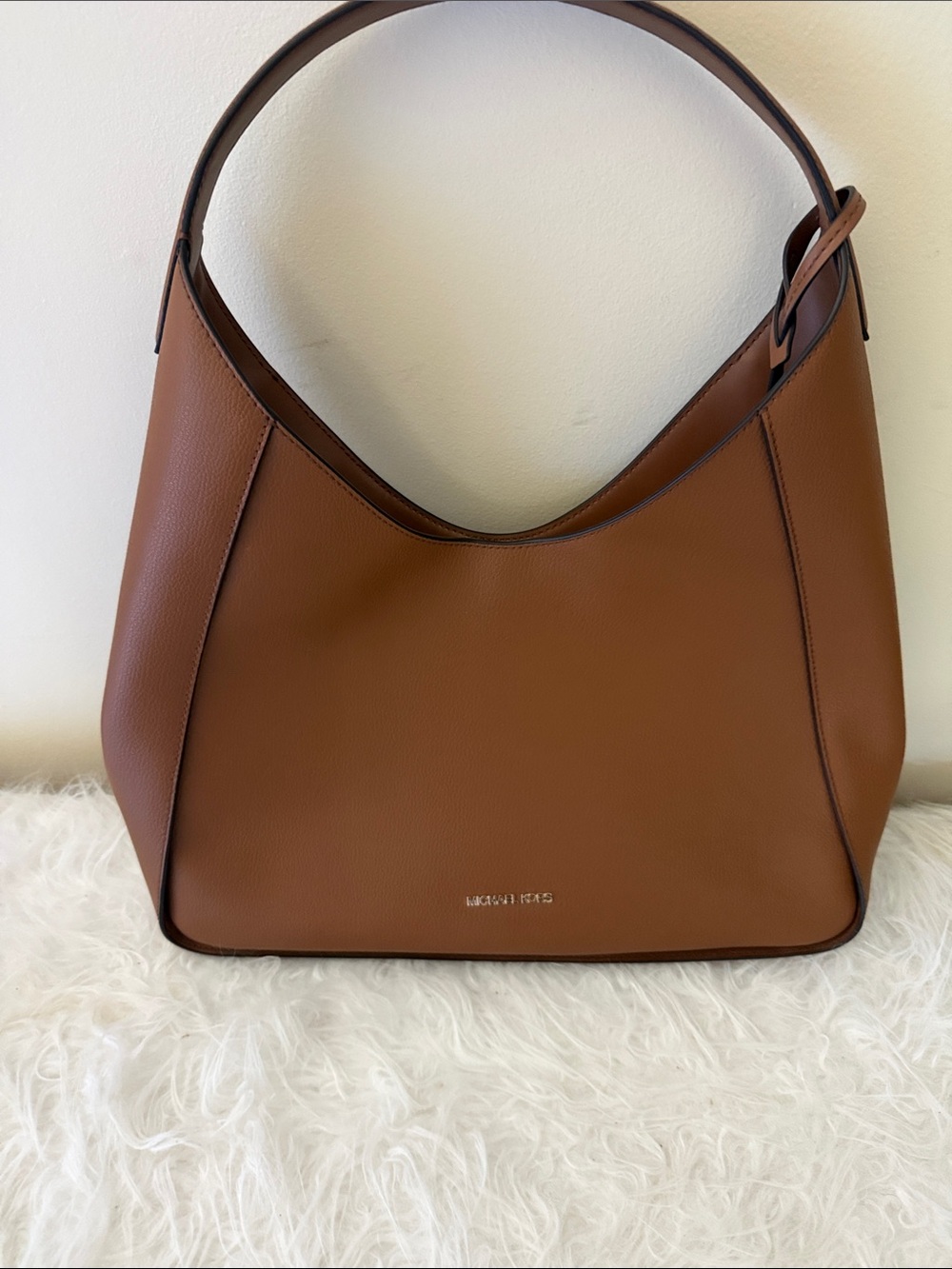 Michael Kors Cognac Leather Shoulder Hobo
